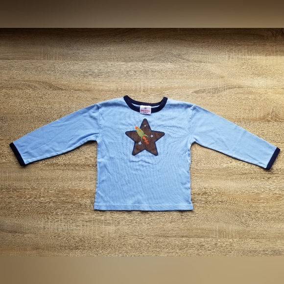 2010 play Hanna Andersson boy 110 size 5 rocket long-sleeve tee - Picture 7 of 11